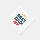 Beste pap Happy Vaderdag | Servet (Hoek)