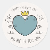 Beste pap Happy Vaderdag | STICKER (Voorkant)