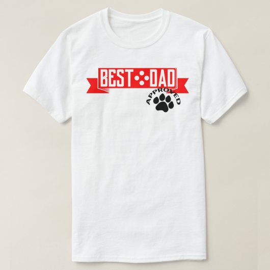 Beste pap hond goedgekeurd t-shirt (Design voorkant)