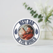 Beste pap in de wereld eerste Vaderdag Feestdagenkaart (Staand voorkant)