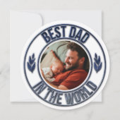 Beste pap in de wereld eerste Vaderdag Feestdagenkaart (Voorkant)