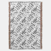 Beste pap in Word Art Black White Vaderdag Deken (Voorkant Verticaal)