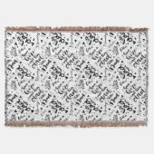 Beste pap in Word Art Black White Vaderdag Deken (Voorkant)