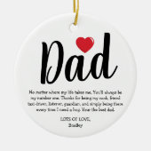 Beste pap kerstkeramisch Ornament (Voorkant)