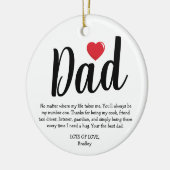 Beste pap kerstkeramisch Ornament (Links)