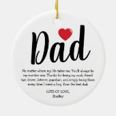 Beste pap kerstkeramisch Ornament (Achterkant)