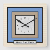 Beste pap Klassic Squares wandklok (Voorkant)