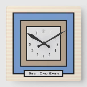 Beste pap Klassic Squares wandklok