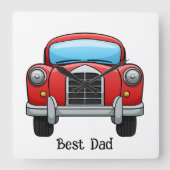 Beste pap-klok. Volledig aanpasbaar. Vierkante Klok (Voorkant)