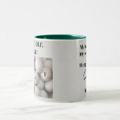 Beste pap. Koffie, golf, herhalen. Tweekleurige Koffiemok (Center)