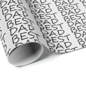 Beste pap lichtgrijs, modern Vaderdag cadeau Cadeaupapier (Rol Hoek)