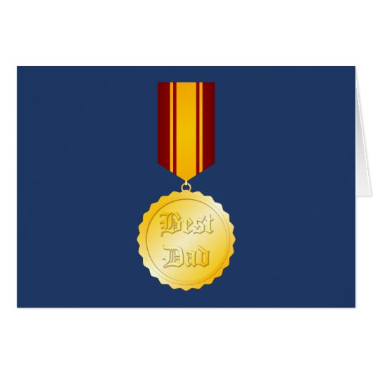 Beste Pap Medaille Broche Vaderdag (Voorkant Horizontaal)