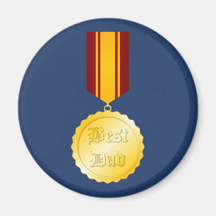 Beste Pap Medaille Broche Vaderdag Magneet