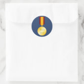 Beste Pap Medaille Broche Vaderdag Ronde Sticker (Tas)