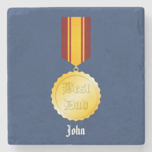 Beste Pap Medaille Broche Vaderdag Stenen Onderzetter