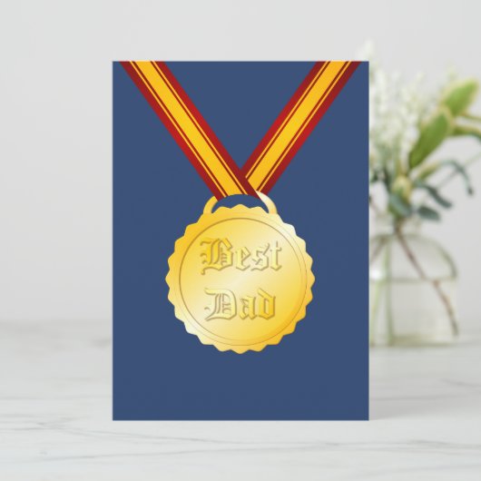 Beste Pap Medaille Vaderdag (Staand voorkant)