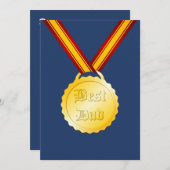 Beste Pap Medaille Vaderdag (Voorkant / Achterkant)