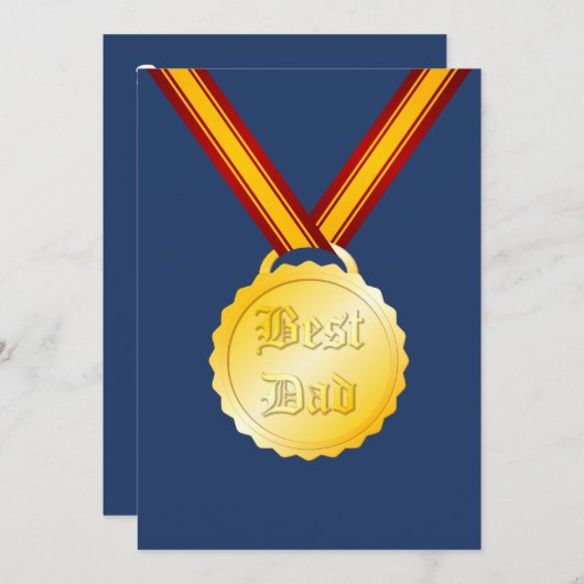 Beste Pap Medaille Vaderdag (Voorkant / Achterkant)