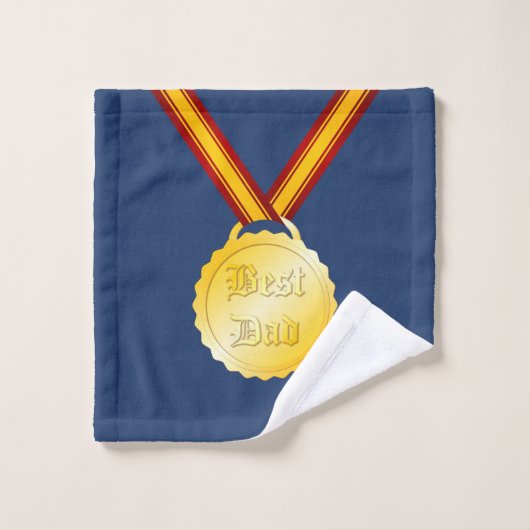 Beste Pap Medaille Vaderdag Bad Handdoek (Wasdoekje)