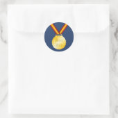 Beste Pap Medaille Vaderdag Ronde Sticker (Tas)