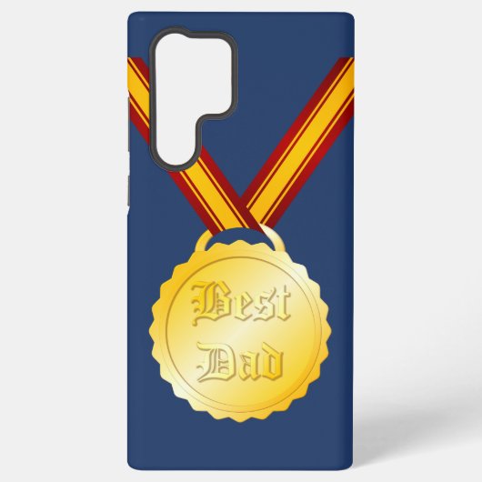 Beste Pap Medaille Vaderdag Samsung Galaxy Hoesje (Achterkant)
