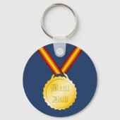 Beste Pap Medaille Vaderdag Sleutelhanger (Achterkant)