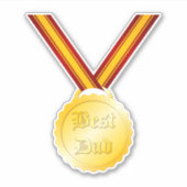 Beste Pap Medaille Vaderdag Sticker (Voorkant)