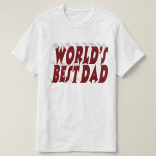 Beste pap met 3d-tekst t-shirt
