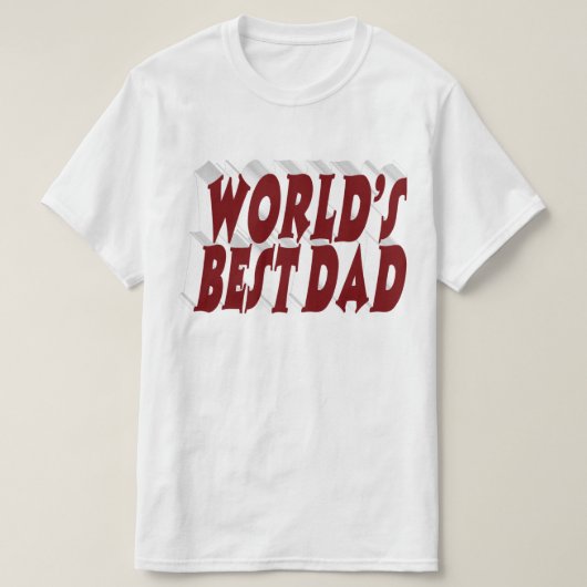 Beste pap met 3d-tekst t-shirt (Design voorkant)