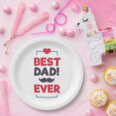 Beste pap met Happy Vaderdag | Bord papier (Feest)