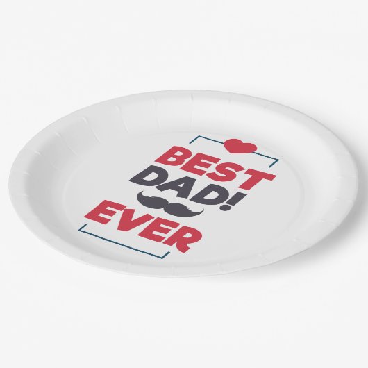 Beste pap met Happy Vaderdag | Bord papier (Gekanteld)