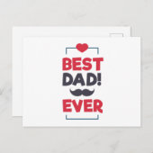 Beste pap met Happy Vaderdag | BRIEFKAART (Voorkant / Achterkant)