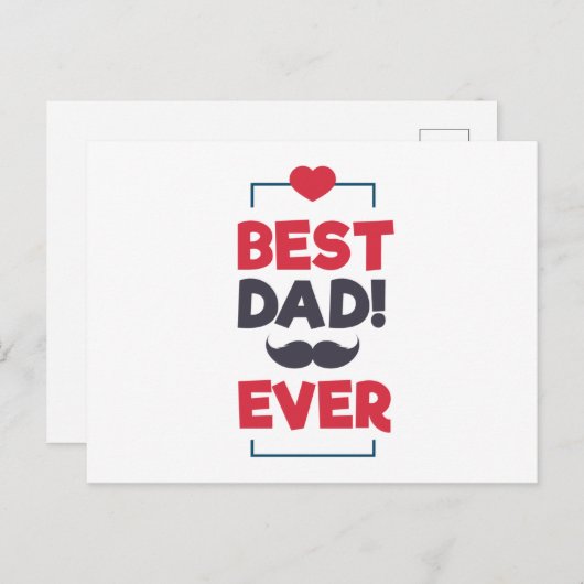 Beste pap met Happy Vaderdag | BRIEFKAART (Voorkant / Achterkant)