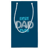 Beste pap met Happy Vaderdag | Gift Bag Klein Cadeauzakje (Achterkant)