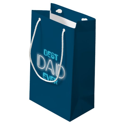 Beste pap met Happy Vaderdag | Gift Bag Klein Cadeauzakje (Achterkant Gekanteld)