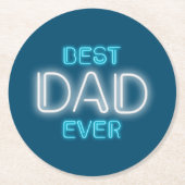 Beste pap met Happy Vaderdag | ONDERZETTER (Voorkant)