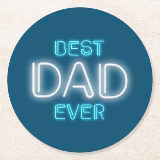 Beste pap met Happy Vaderdag | ONDERZETTER (Voorkant)