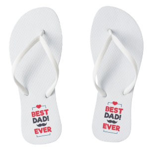 Beste pap met Happy Vaderdag   Teenslippers