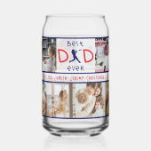 Beste Pap Ooit 10 Fotocollage Moderne Vaders Dag Blikvorm Glas (Links)