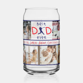 Beste Pap Ooit 10 Fotocollage Moderne Vaders Dag Blikvorm Glas