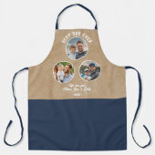 Beste Pap Ooit 3 Foto's Vaderdag Keepsake Schort (Voorkant)