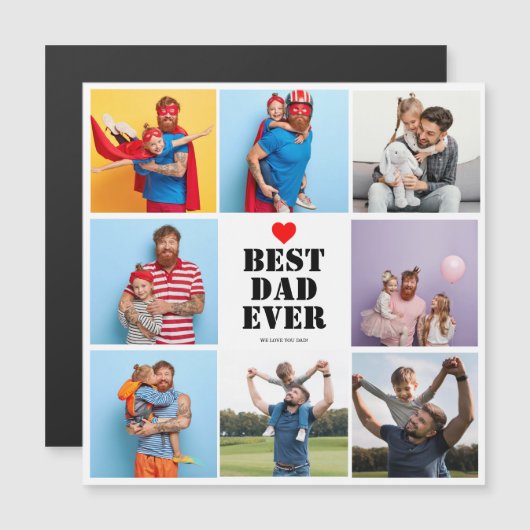 Beste Pap Ooit 8 Fotocollage Vaderdag Gift (Voorkant / Achterkant)