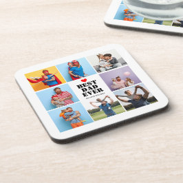 Beste Pap Ooit 8 Fotocollage Vaderdag Gift Bier Onderzetter