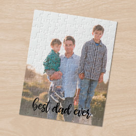 Beste pap ooit aangepast verticaal foto zwart scri legpuzzel