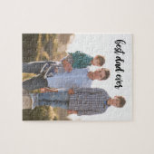 Beste pap ooit aangepast zwart fotoscript legpuzzel (Horizontaal)