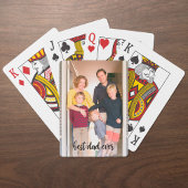 Beste pap ooit aangepast zwart fotoscript pokerkaarten