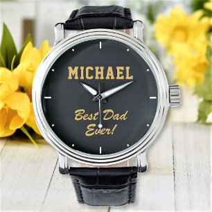 Beste pap ooit aangepaste elegante tekst op maat horloge