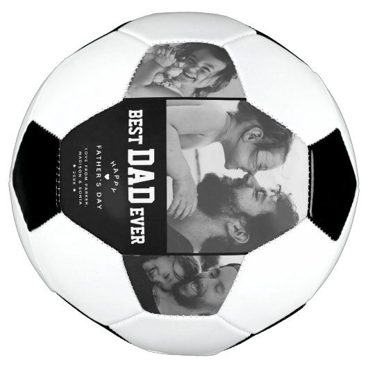 Beste pap ooit Aangepaste Foto Collage Fathers Dag Voetbal (Gedraaid)