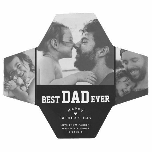 Beste pap ooit Aangepaste Foto Collage Fathers Dag Voetbal (Enkel)