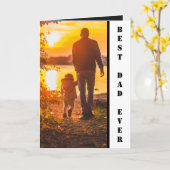 Beste pap ooit - Aangepaste foto-Vaderdag Kaart (Gele Bloem)